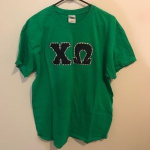 Chi Omega Stitched Letter Shirt